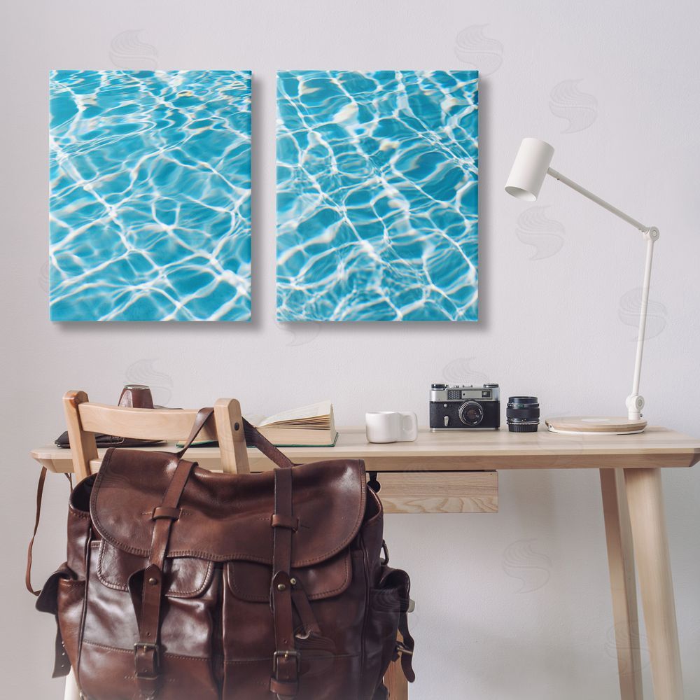 Justine Milton Welcoming Pool Water  Canvas Wall Art Print in Room