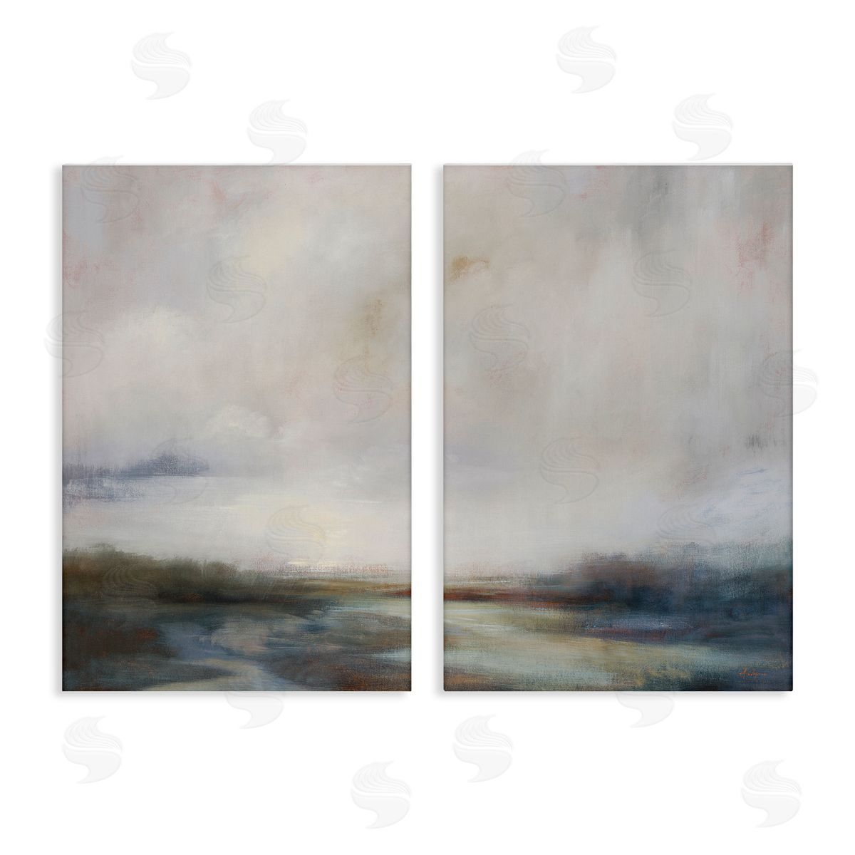 Simon Addyman Moody Clouds Landscape Canvas Wall Art Print