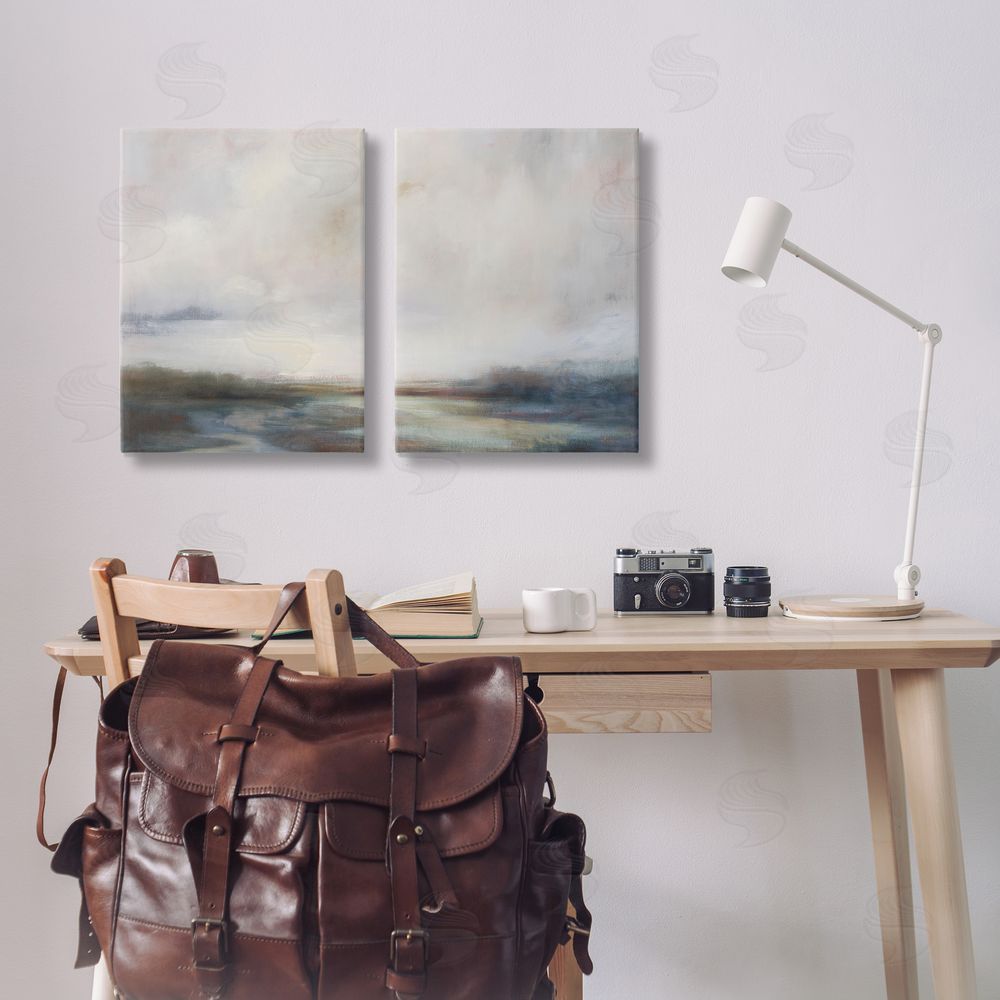 Simon Addyman Moody Clouds Landscape Canvas Wall Art Print in Room