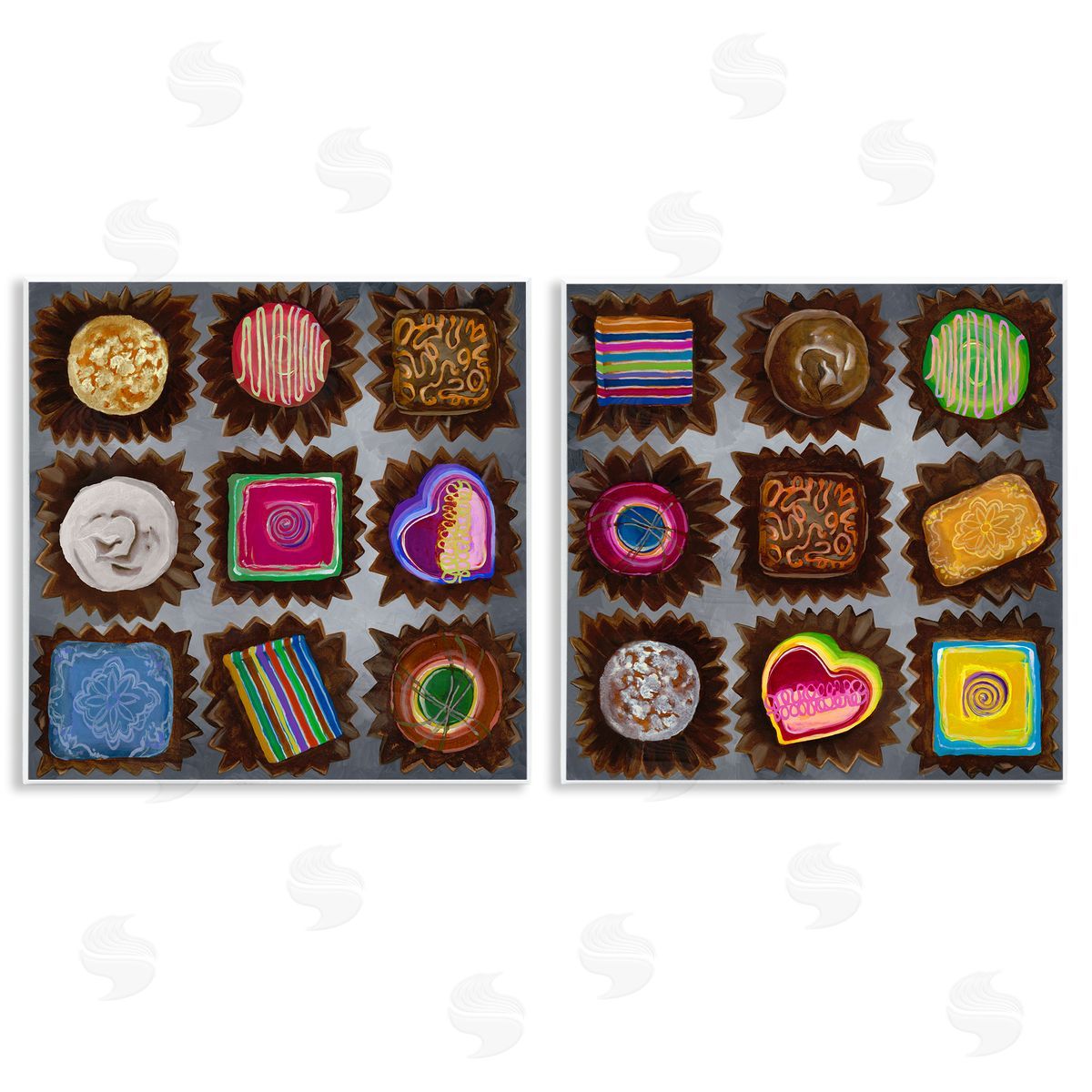 Liz Jardine Various Chocolate Choices Wooden Wall Plaque Art Print