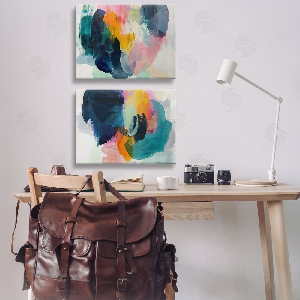 Irena Orlov Modern Restless Abstract Canvas Wall Art Print in Room