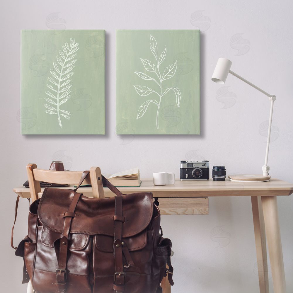 Patricia Pinto Forest Fern Sprigs Canvas Wall Art Print in Room