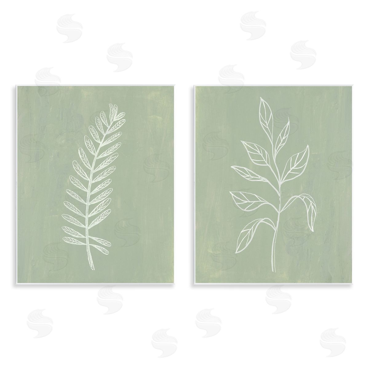 Patricia Pinto Forest Fern Sprigs Wooden Wall Plaque Art Print