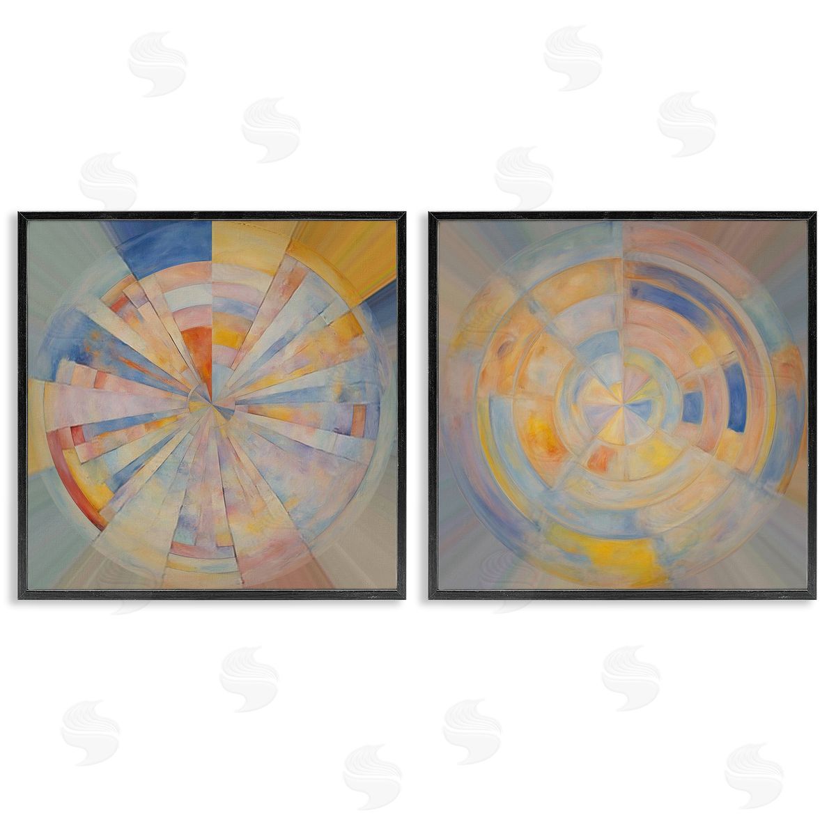 Noah Bay Centric Circle Geometrics Black Framed Giclee Wall Art Print