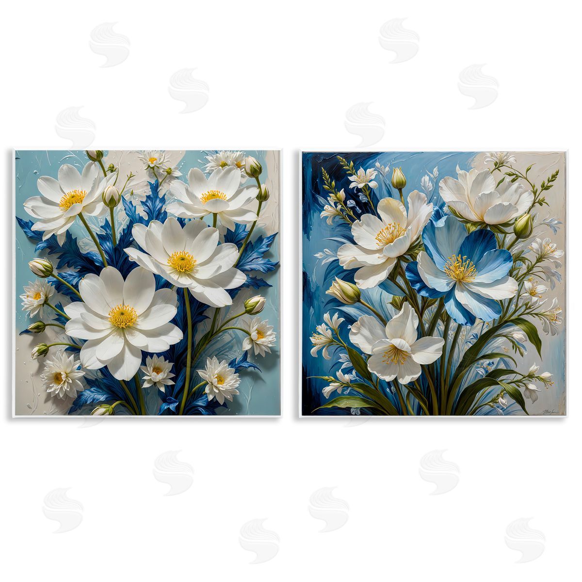 Yuri Khrushch Bold Floral Bunches Wooden Wall Plaque Art Print