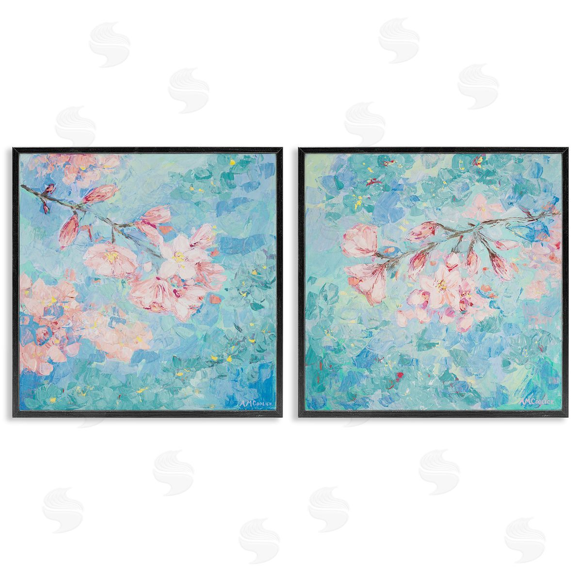 Ann Marie Coolick Yoshino Cherry Blossoms Black Framed Giclee Wall Art Print
