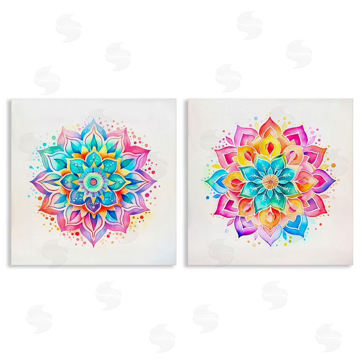 Bright Boho Mandalas Canvas Wall Art, Home Decor by Andrea Haase
