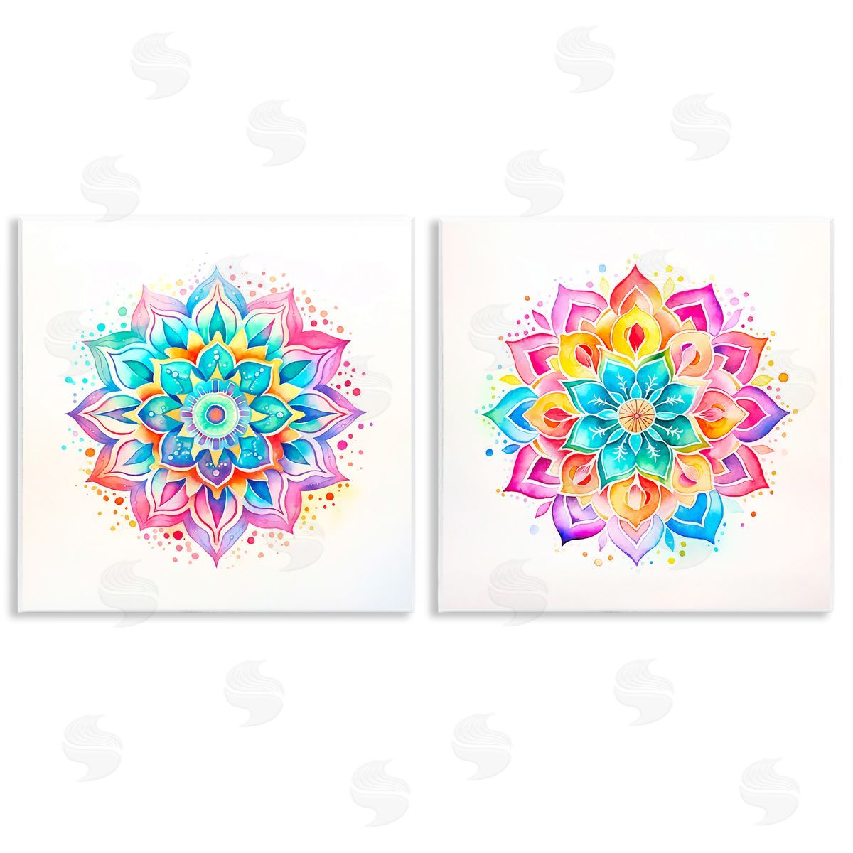 Bright Boho Mandalas Wood Plaque Wall Art, Home Decor by Andrea Haase