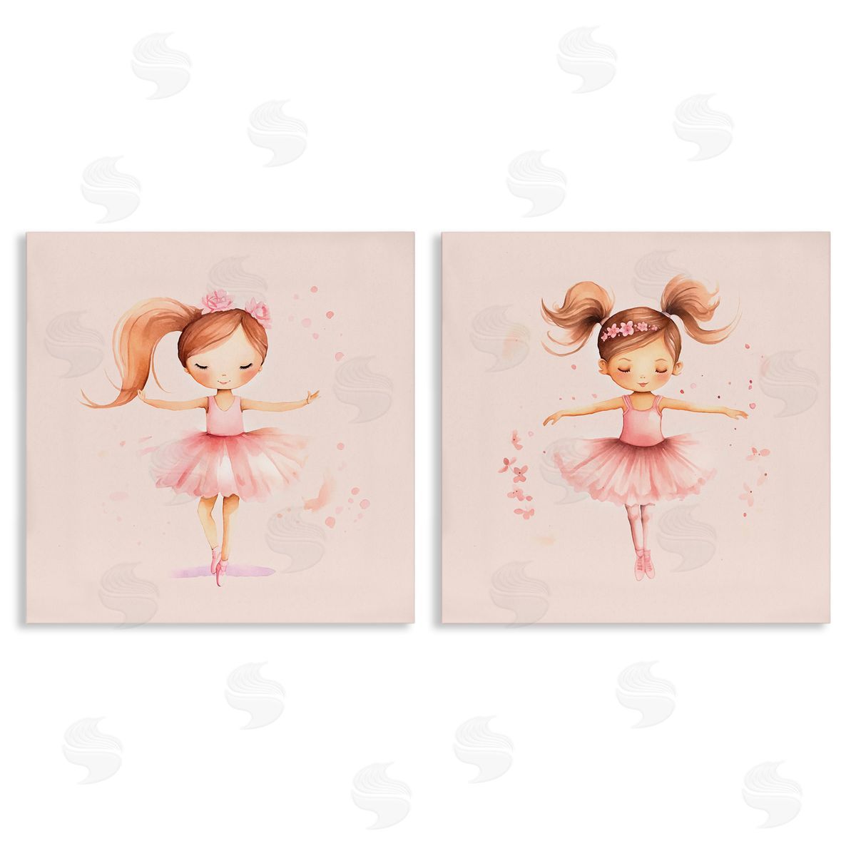 Little Ballerina Dancers Canvas Wall Art, Home Decor by Andrea Haase