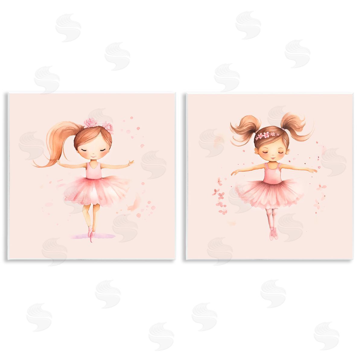 Little Ballerina Dancers Wood Plaque Wall Art, Home Decor by Andrea Haase