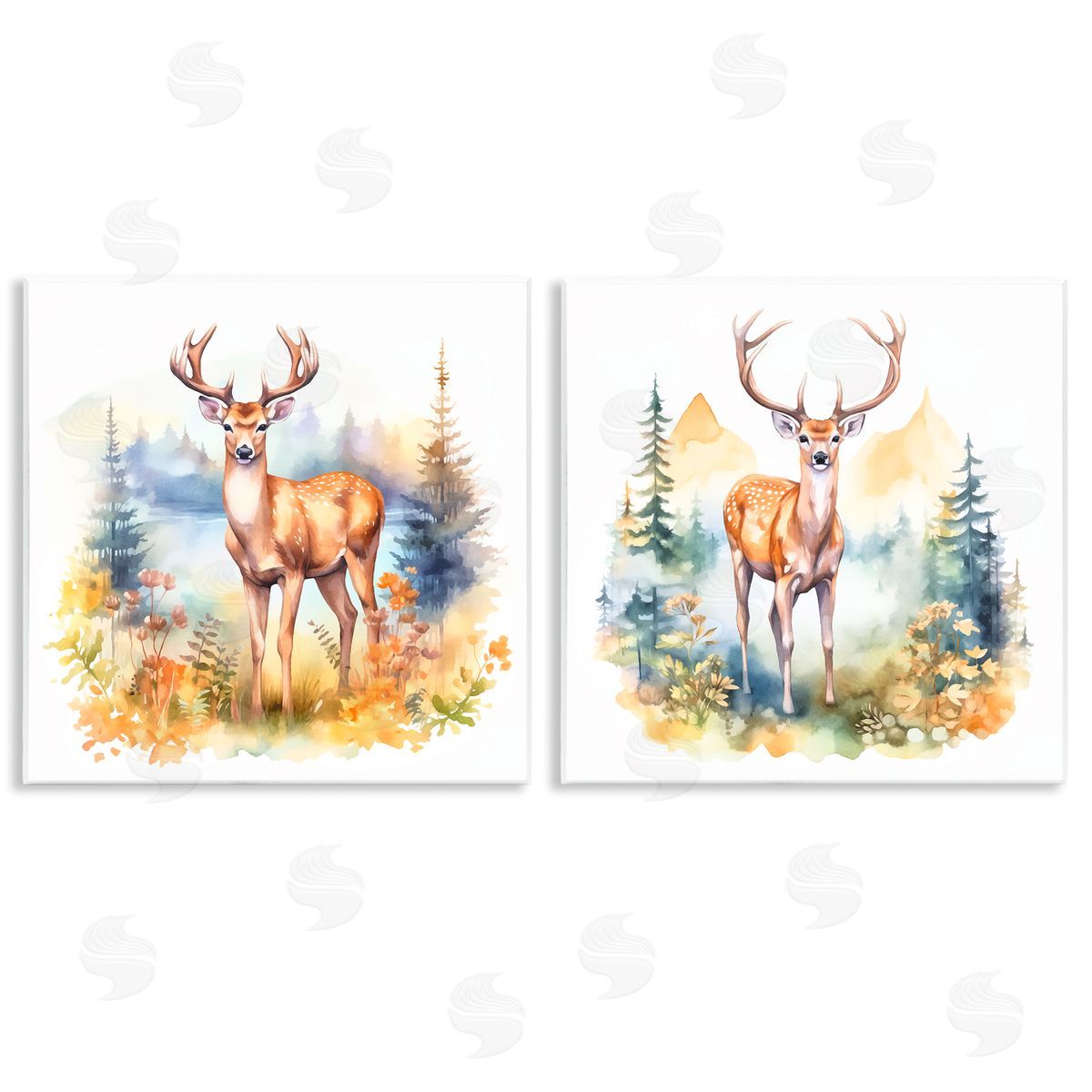 Wild Deer Mountain Overlook Wood Plaque Wall Art, Home Decor by Andrea Haase