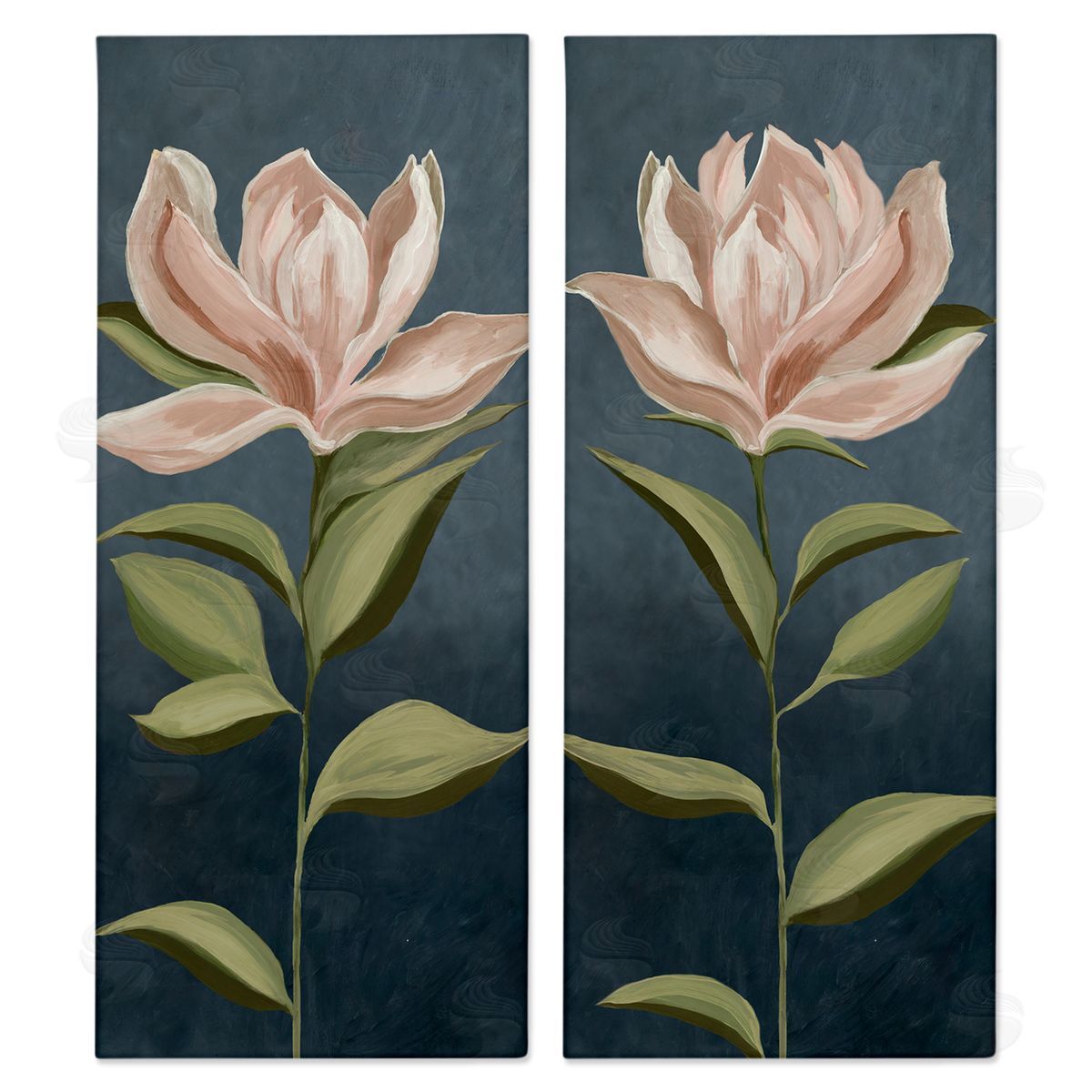 Pink Petaled Blooms Canvas Wall Art, Home Decor by Jacob Q