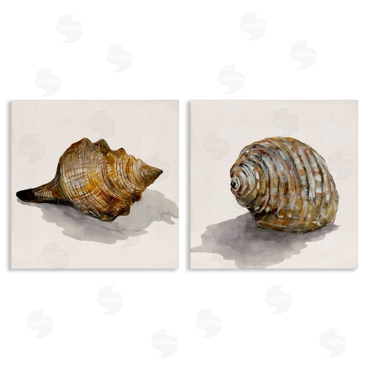 Neutral Beach Shells Canvas Wall Art, Home Decor by Jacob Q