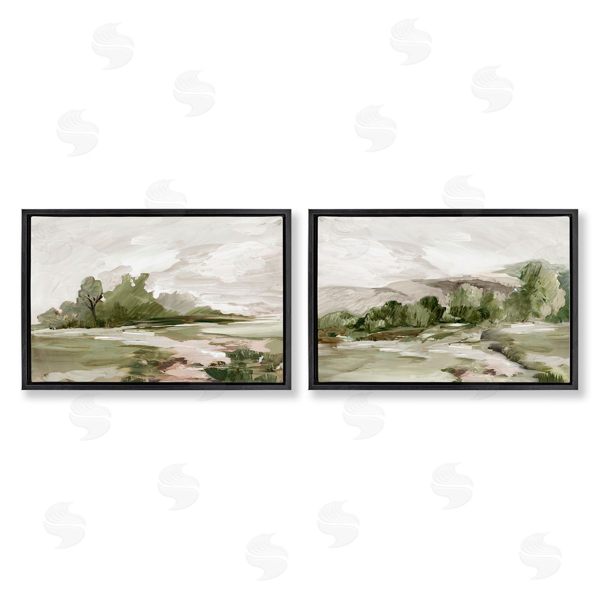 Impressions of Country Hills Black Floating Frame Canvas Wall Art, Home Decor by Lera