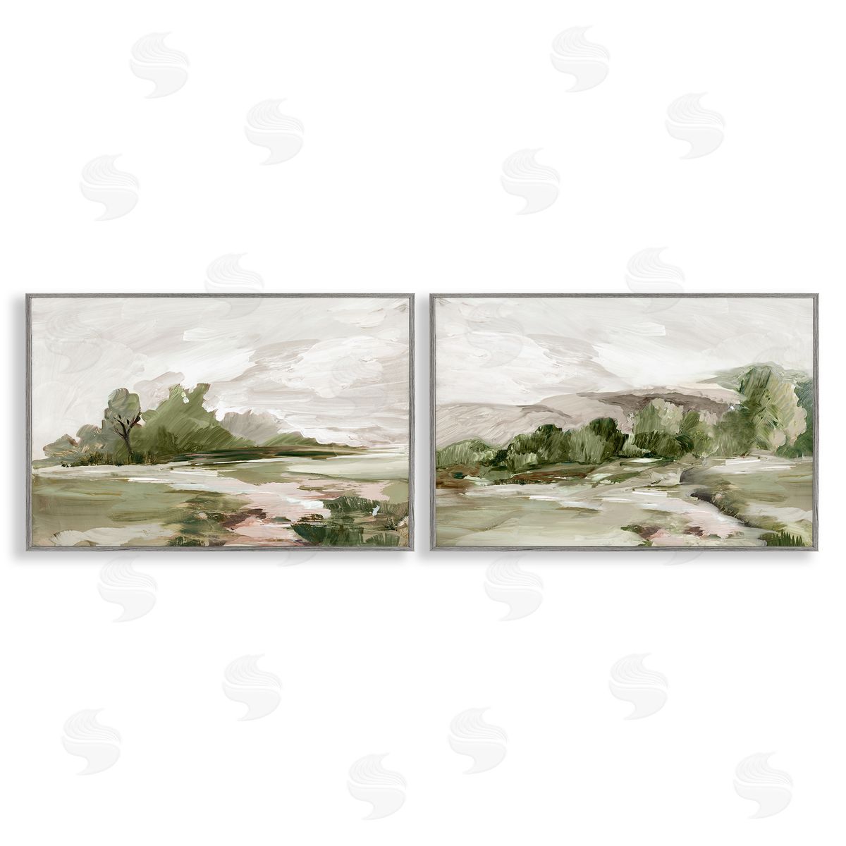 Impressions of Country Hills Grey Frame Print Wall Art, Home Decor by Lera