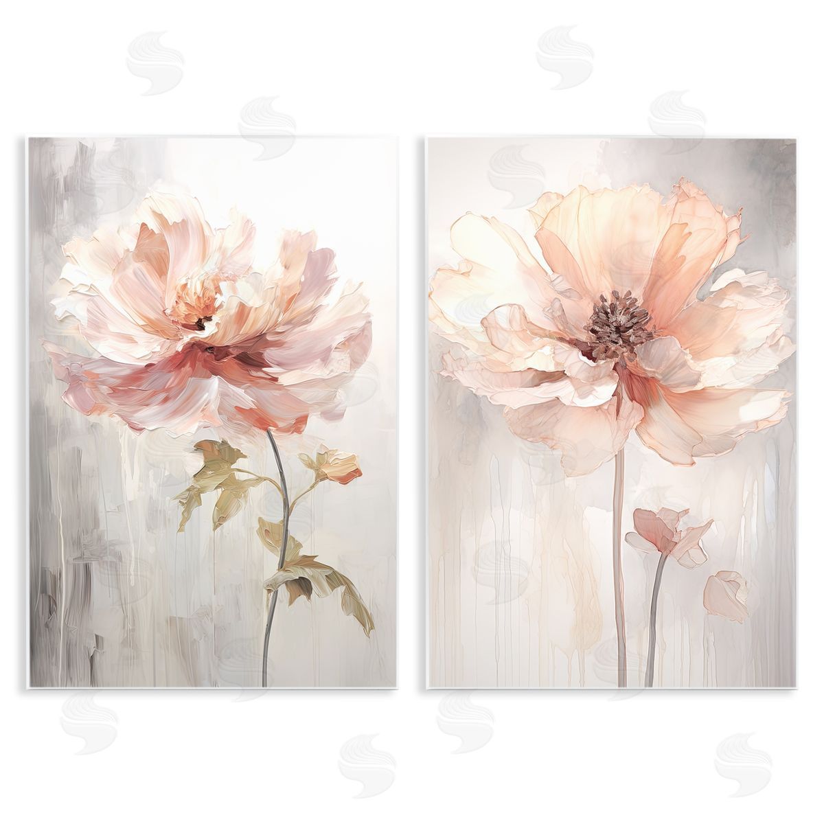 Soft Pink Budding Flowers Wood Plaque Wall Art, Home Decor by Raymond Powers