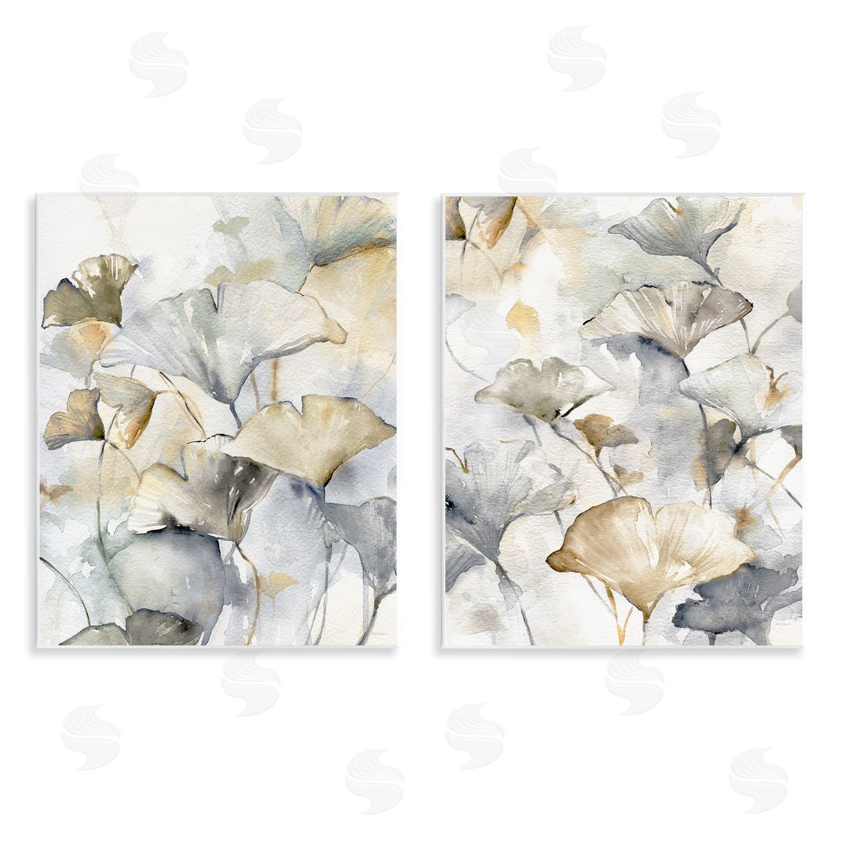 Gingko Leaves in Layers Wood Plaque Wall Art, Home Decor by Carol Robinson