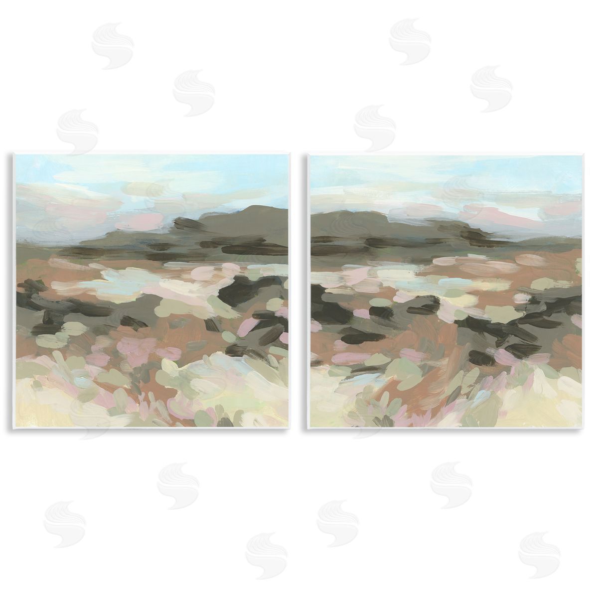 Desert Impression Abstraction Wood Plaque Wall Art, Home Decor by June Erica Vess