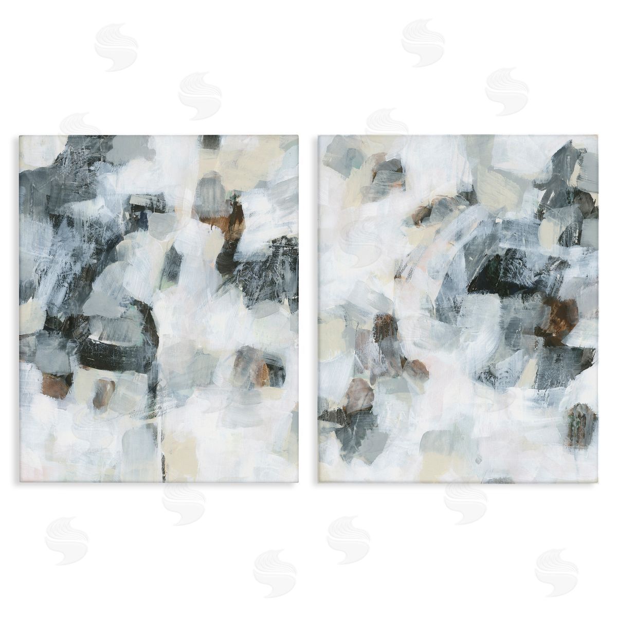Grey Faded Abstraction Canvas Wall Art, Home Decor by June Erica Vess