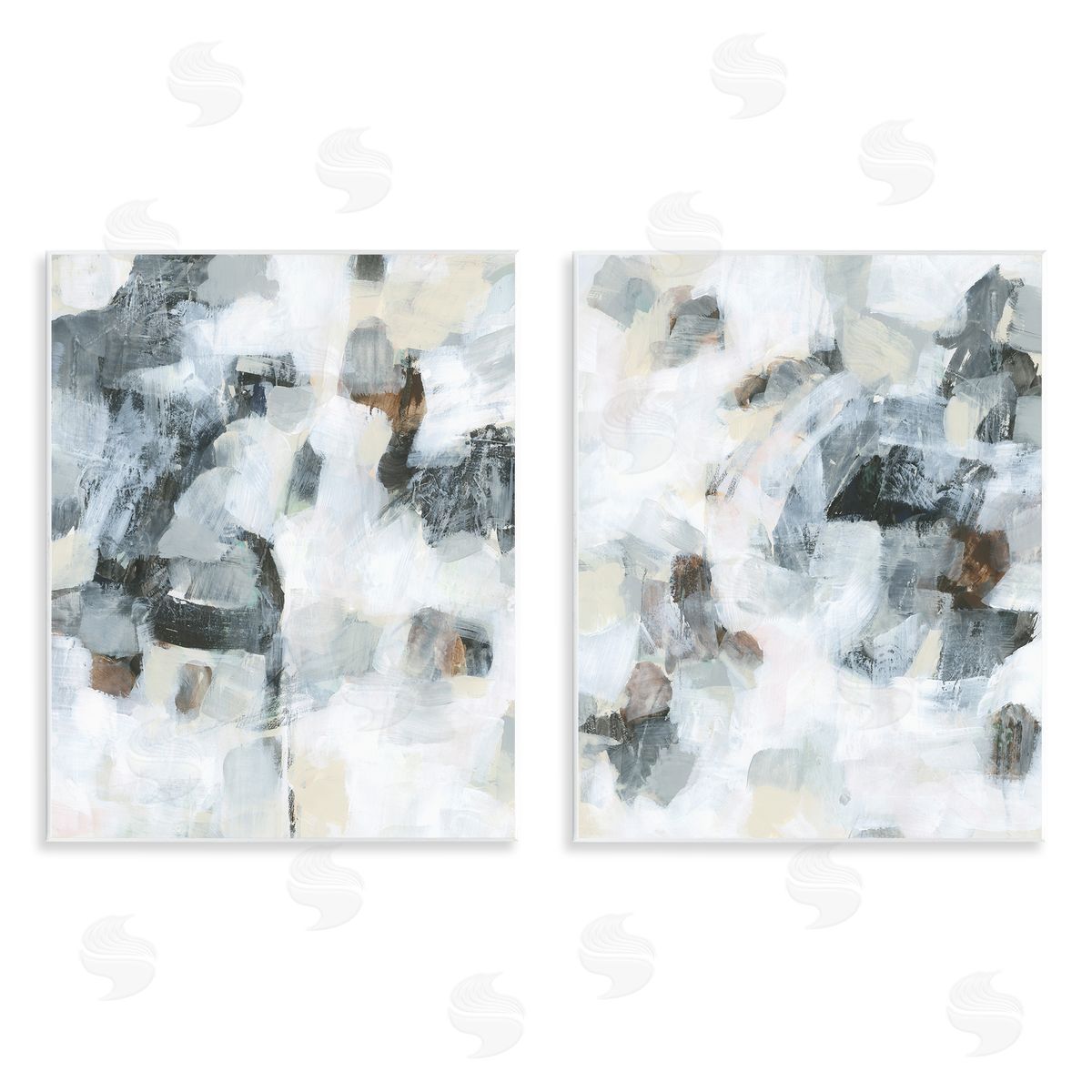 Grey Faded Abstraction Wood Plaque Wall Art, Home Decor by June Erica Vess