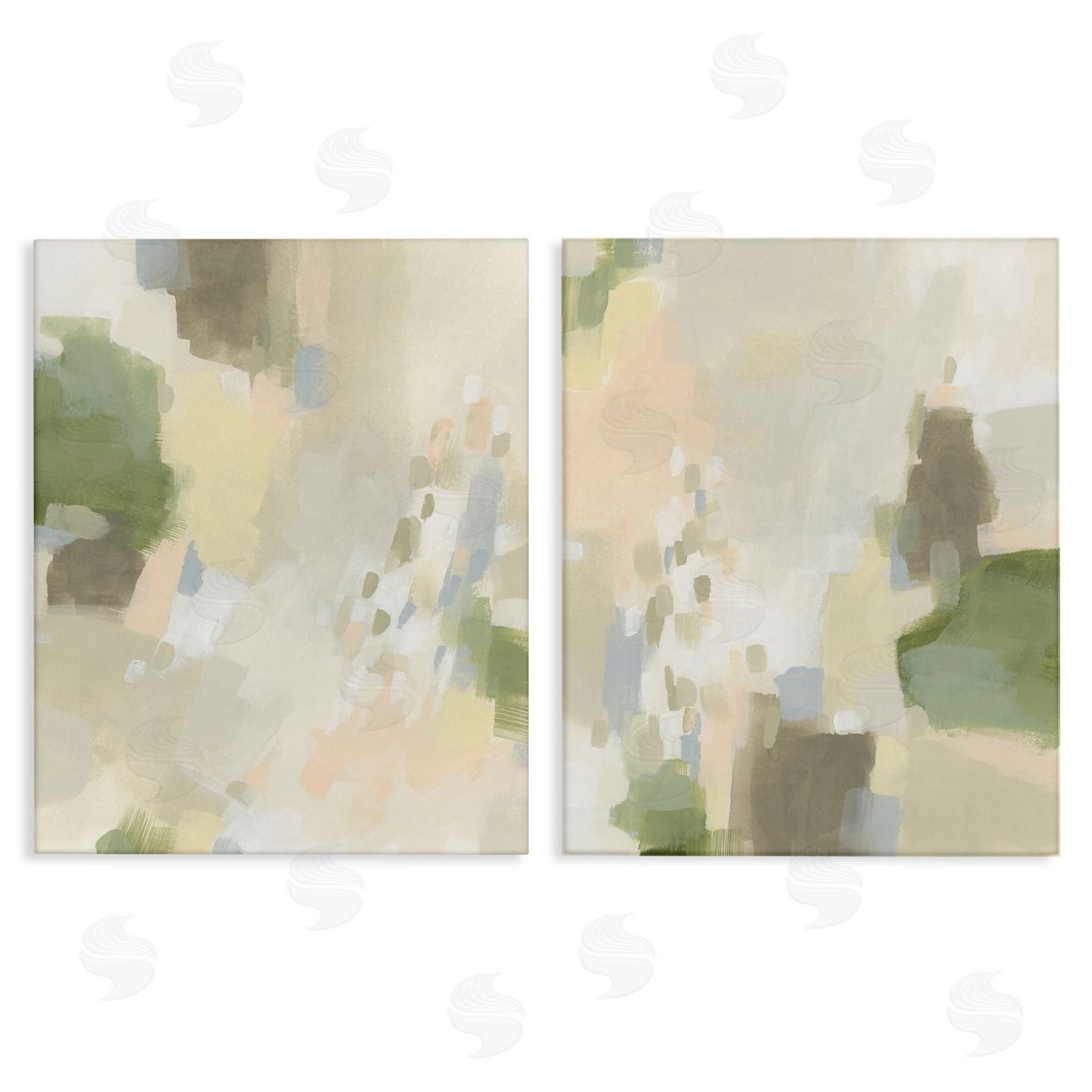 Beige Abstract with Speckles Canvas Wall Art, Home Decor by June Erica Vess