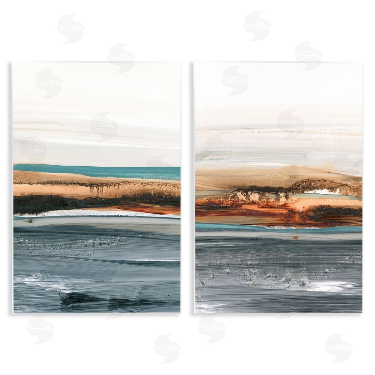 Coastal Beach Impression Wood Plaque Wall Art, Home Decor by Ethan Harper