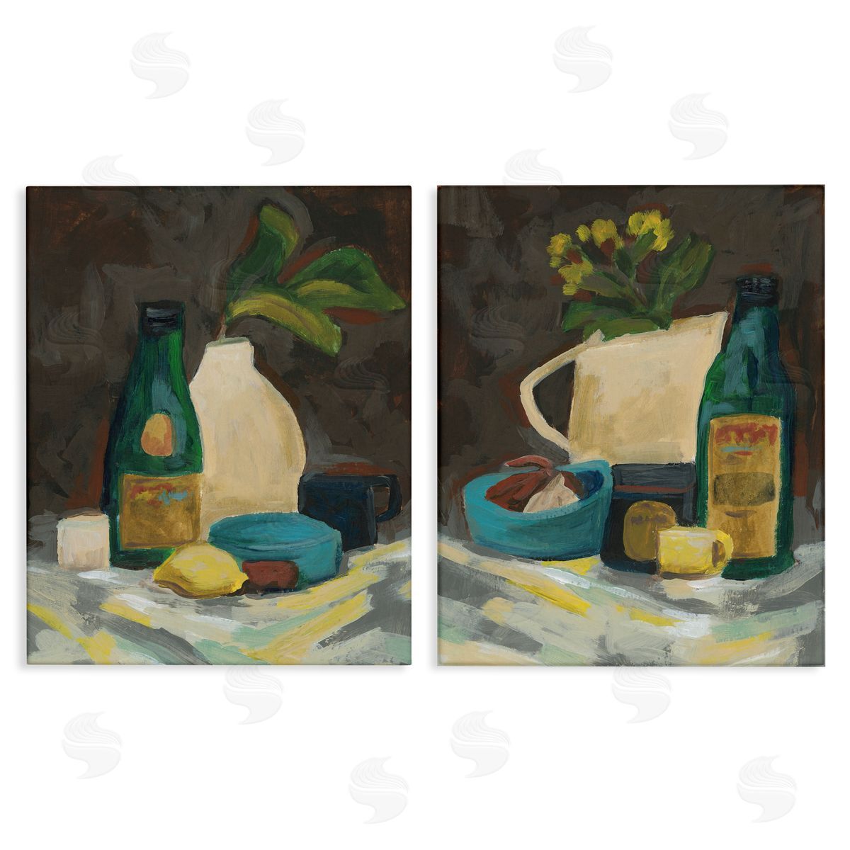 Mixed Sundries Still Life Canvas Wall Art, Home Decor by June Erica Vess