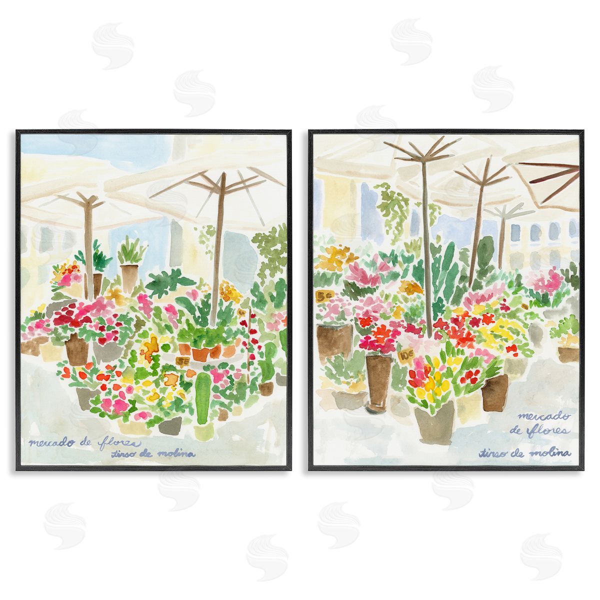 Outdoor Gardens Patio Black Frame Print Wall Art, Home Decor by June Erica Vess