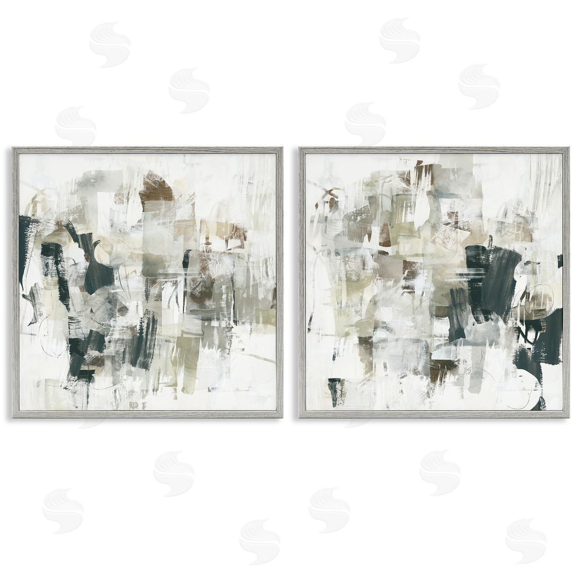 Distressed Pale Paint Grey Frame Print Wall Art, Home Decor by June Erica Vess