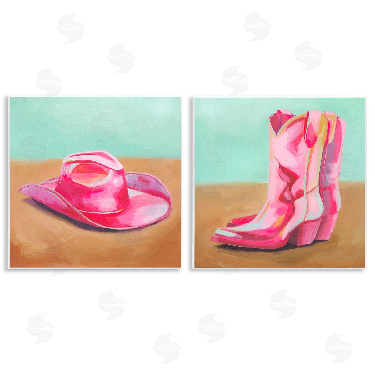 Pink Theme Cowgirl Fashion Wood Plaque Wall Art, Home Decor by Grace Popp