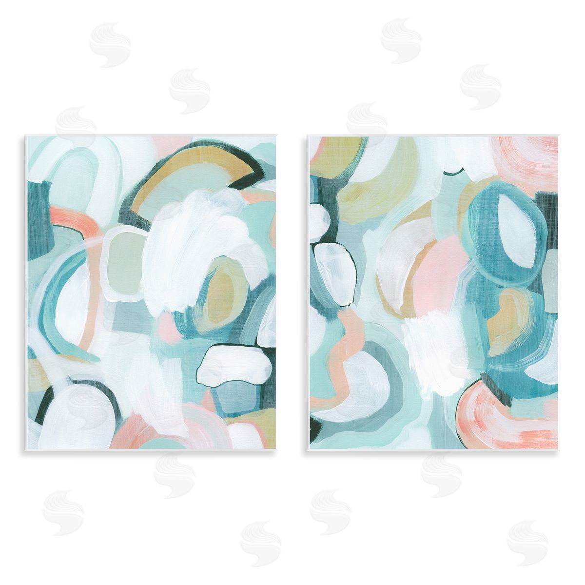 Pastel Pink & Blue Wood Plaque Wall Art, Home Decor by Grace Popp