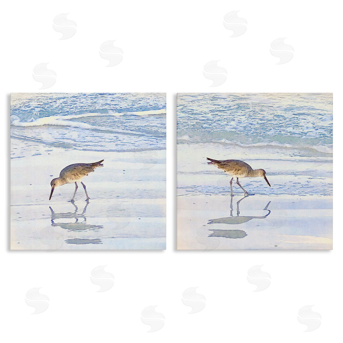 Seaside Sandpiper Birds Canvas Wall Art, Home Decor by Christine Zalewski