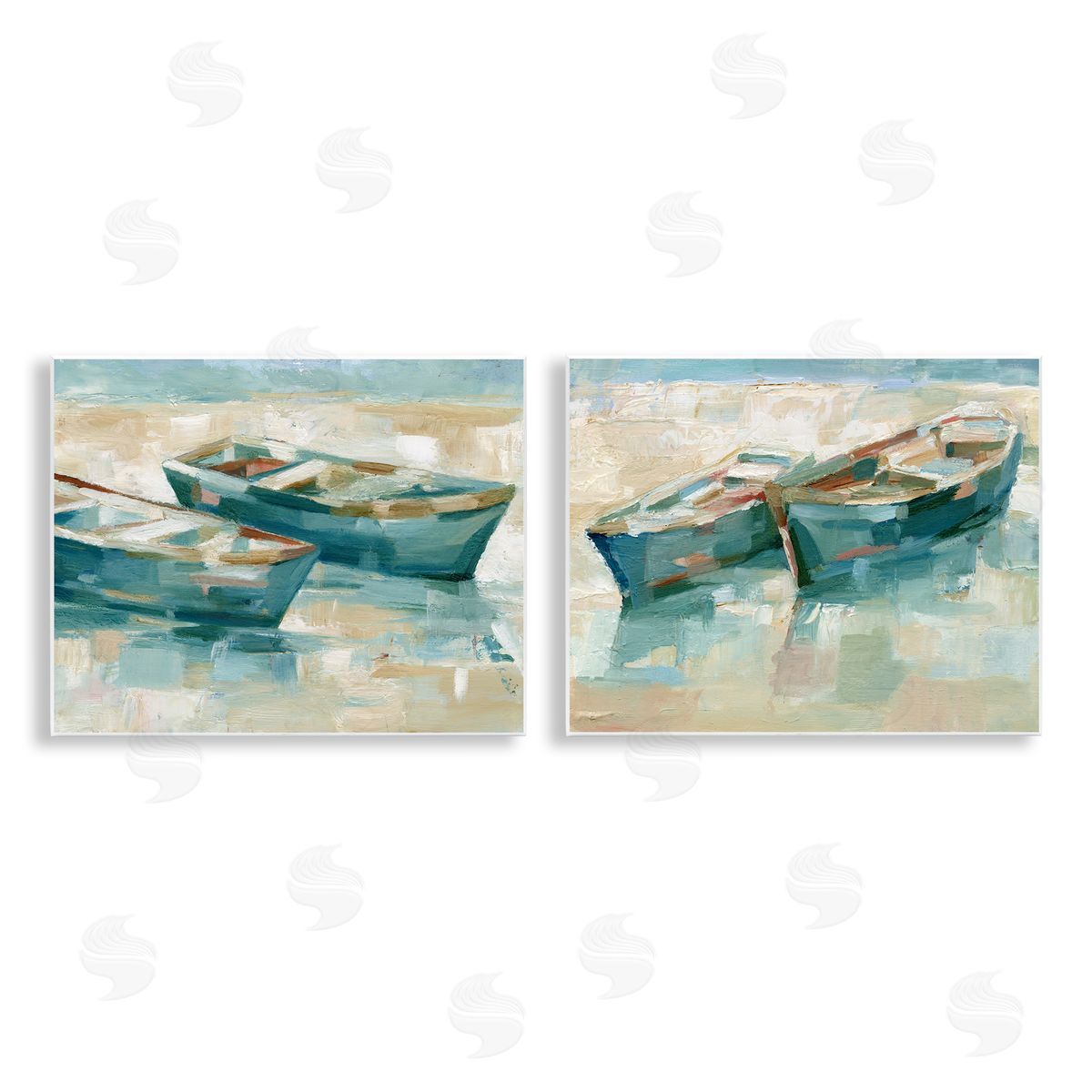 Rowboat Pairs Washed Ashore Wood Plaque Wall Art, Home Decor by Ethan Harper