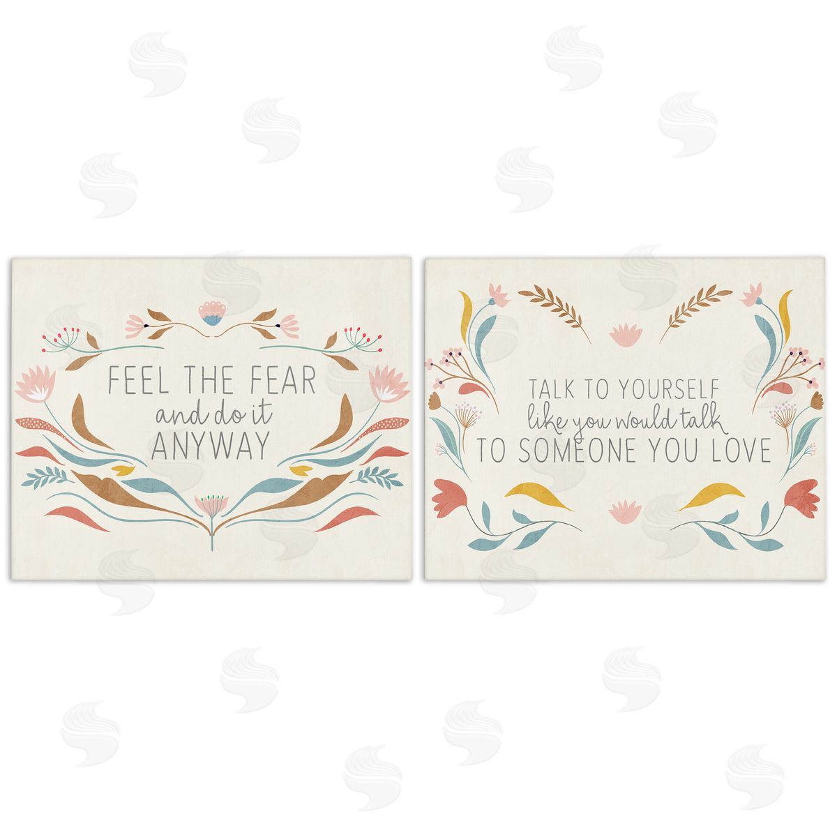 Comforting Confident Phrases Canvas Wall Art, Home Decor by Kim Allen
