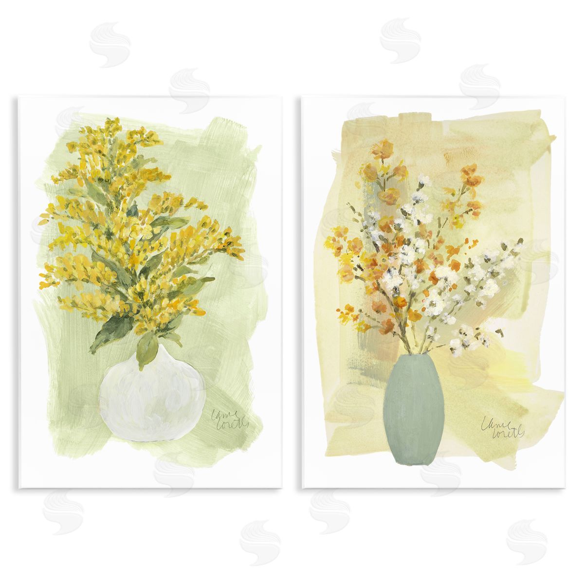 Lanie Loreth Yellow Wildflowers in Bloom Wooden Wall Plaque Art Print