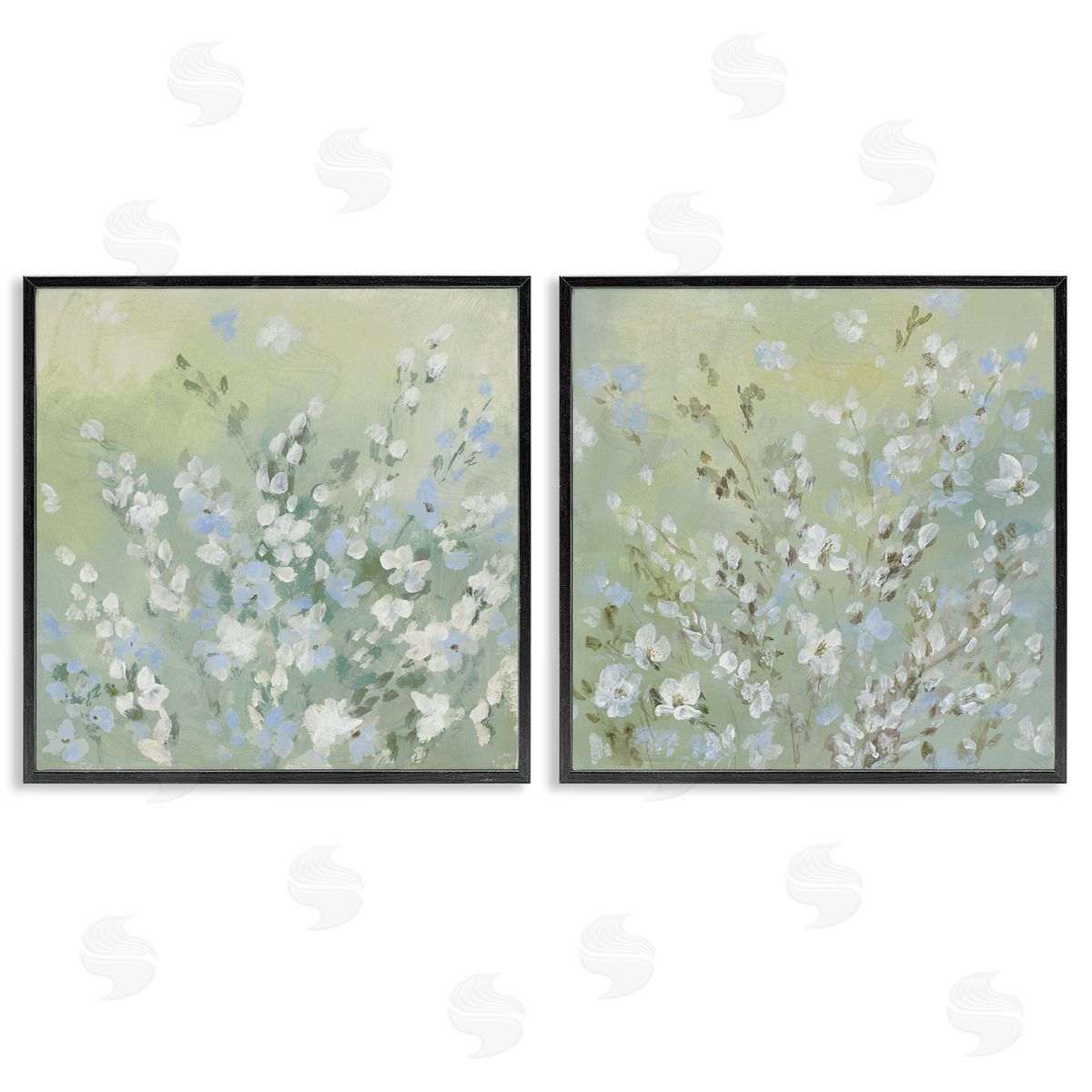 Lanie Loreth Wispy Willows Blooms Black Framed Giclee Wall Art Print