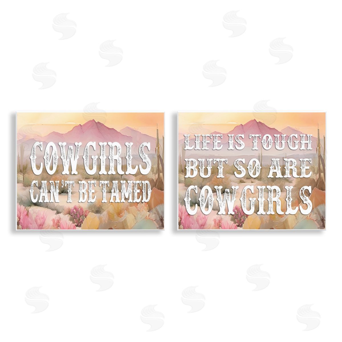 Tough Cowgirls Phrases Wood Plaque Wall Art, Home Decor by Lettered and Lined