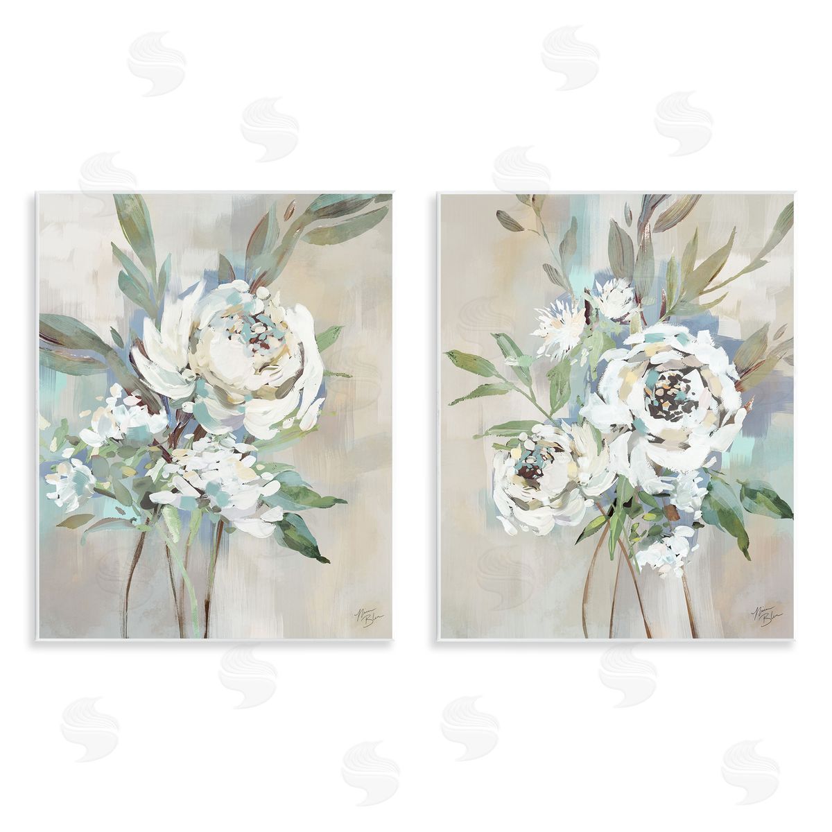 Antique Rose Bundles Wood Plaque Wall Art, Home Decor by Nina Blue