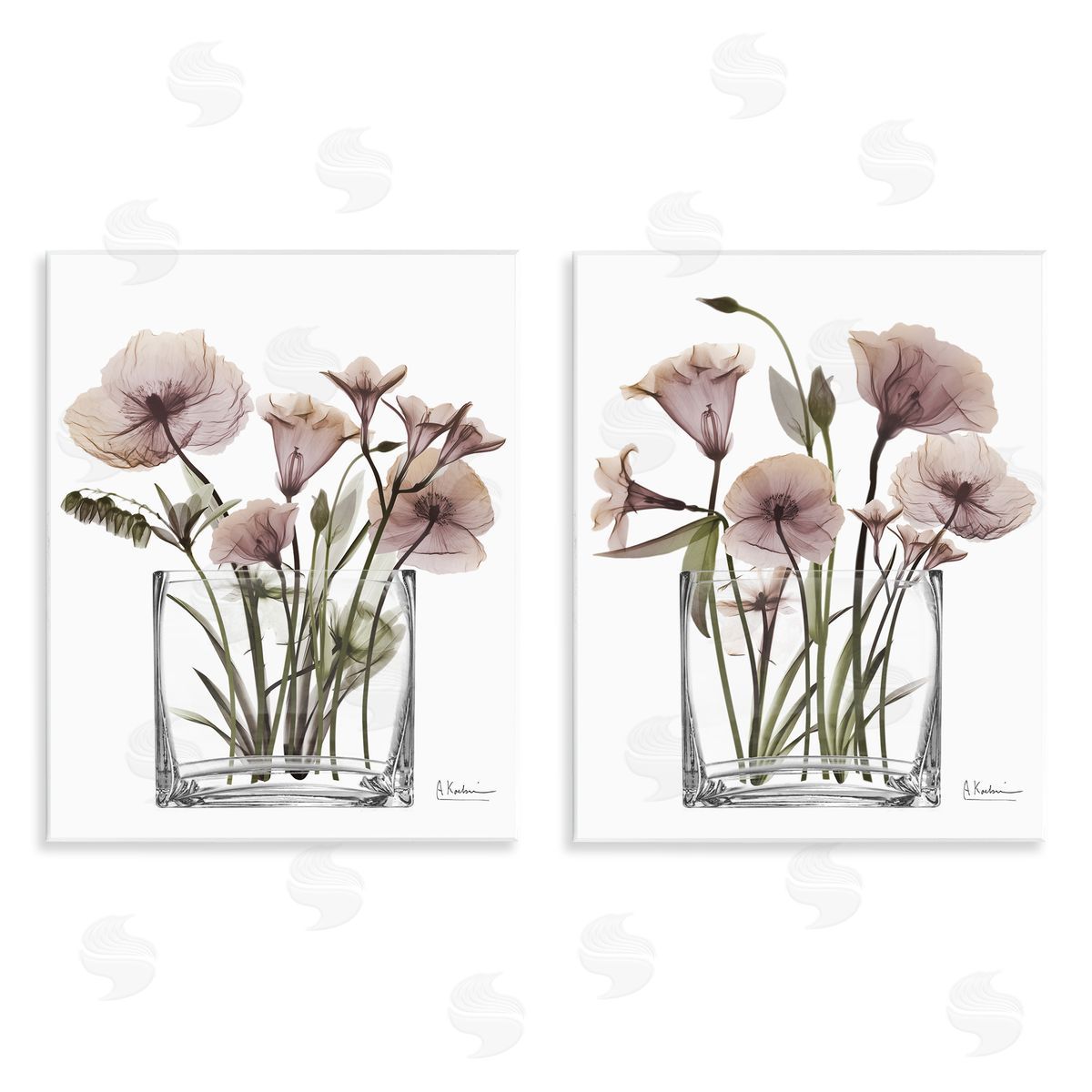 Earthy Infatuation Bouquet Wood Plaque Wall Art, Home Decor by Albert Koetsier