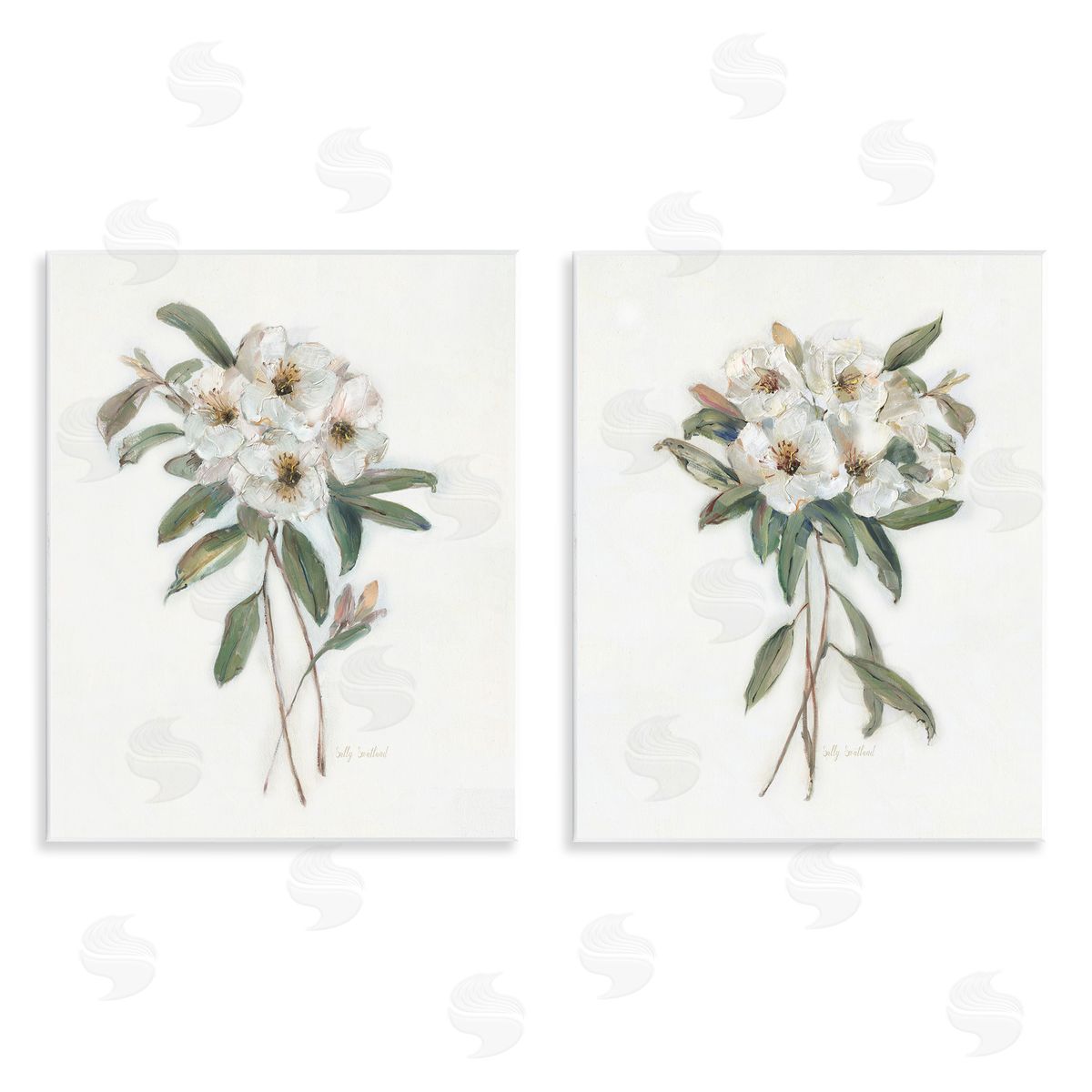 Wild Spring Flower Bundles Wood Plaque Wall Art, Home Decor by Sally Swatland