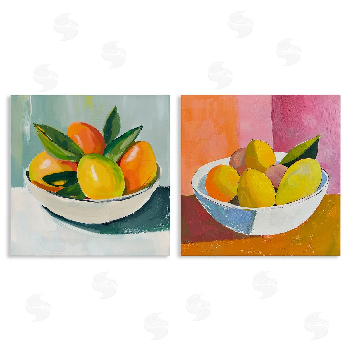 Fresh Fruits in Bowl Canvas Wall Art, Home Decor by Walker Noble