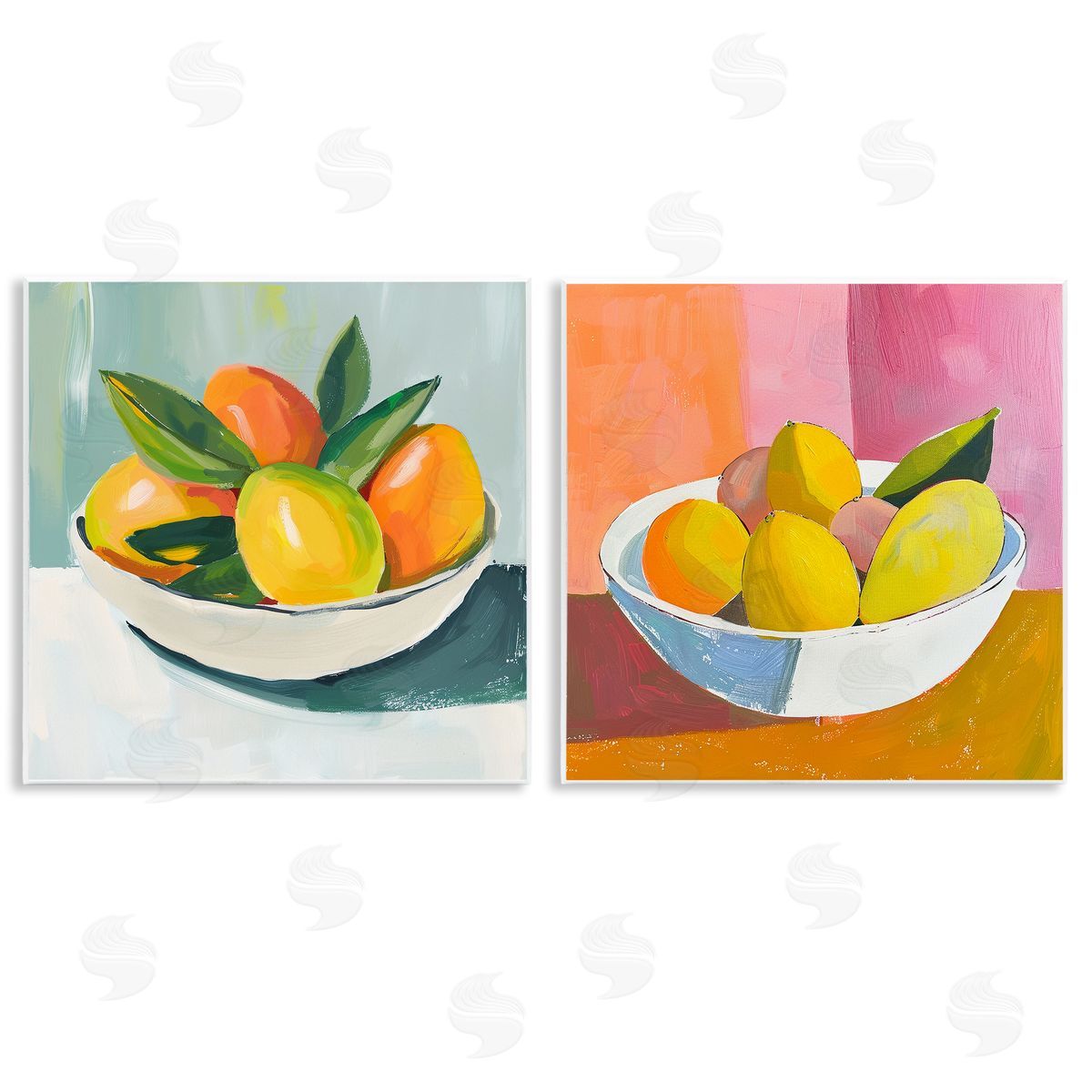 Fresh Fruits in Bowl Wood Plaque Wall Art, Home Decor by Walker Noble