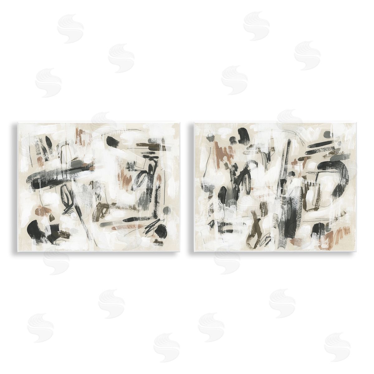 Neutral Earth Tones Abstraction Wood Plaque Wall Art, Home Decor by June Erica Vess