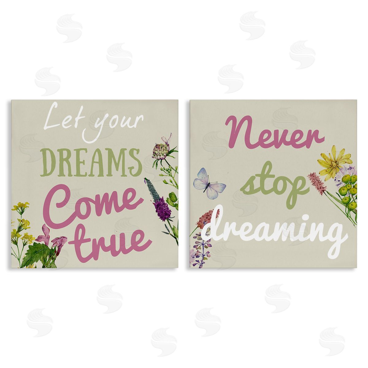 Motivational Dream Sentiments Canvas Wall Art, Home Decor by Kim Allen