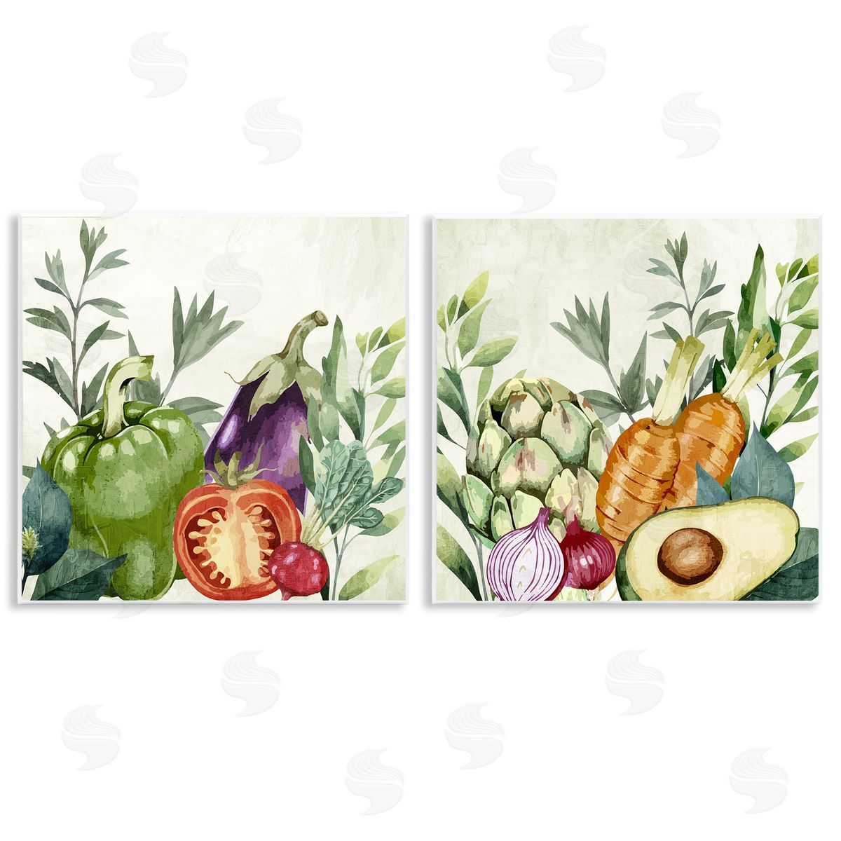 Country Harvest Vegetables Wood Plaque Wall Art, Home Decor by Kim Allen