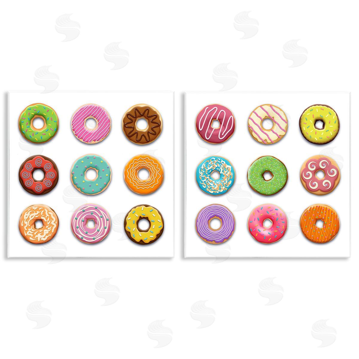 Bright & Fun Donuts Wood Plaque Wall Art, Home Decor by Marcus Prime