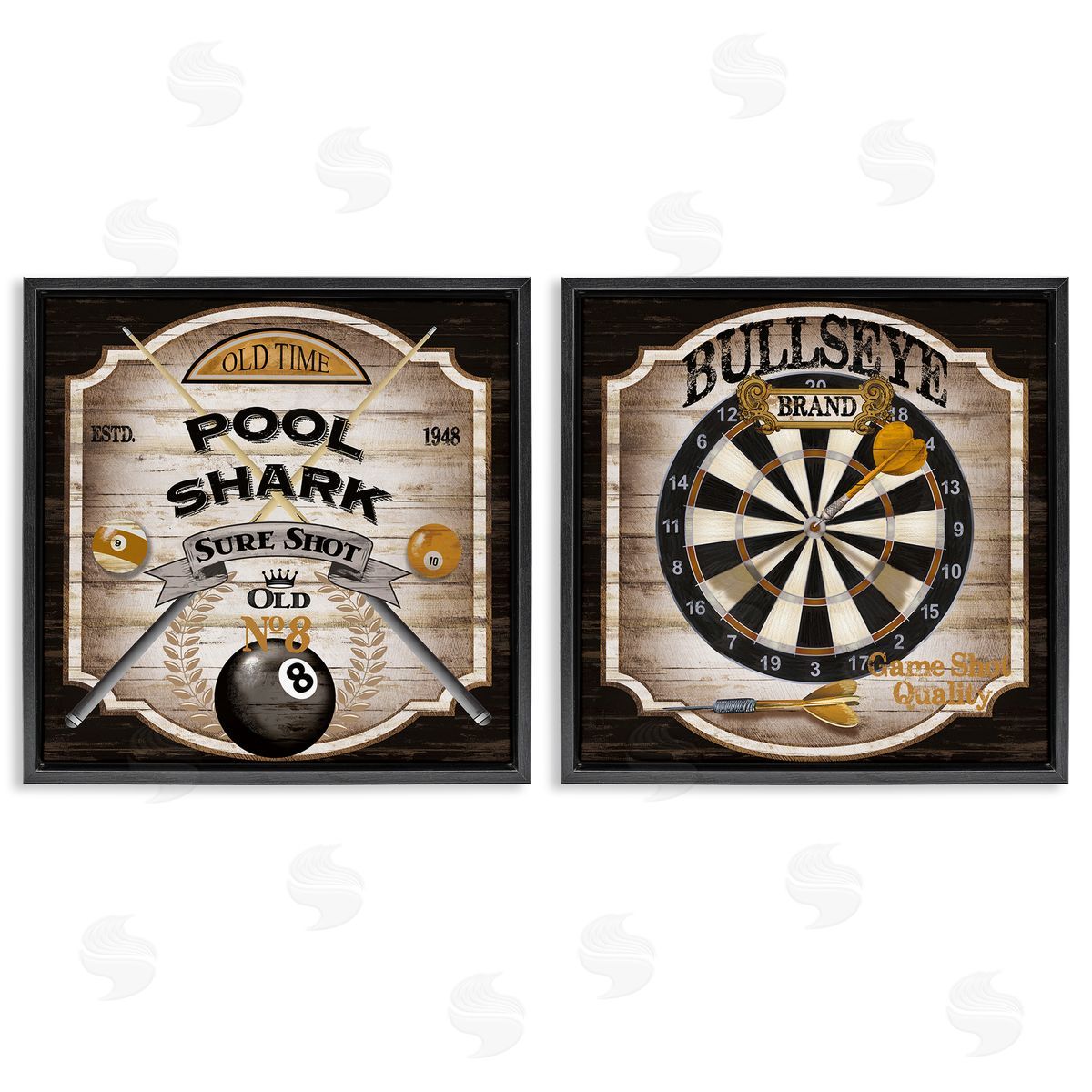 Conrad Knutsen Pub Sports Pool & Darts Canvas Wall Art Print
