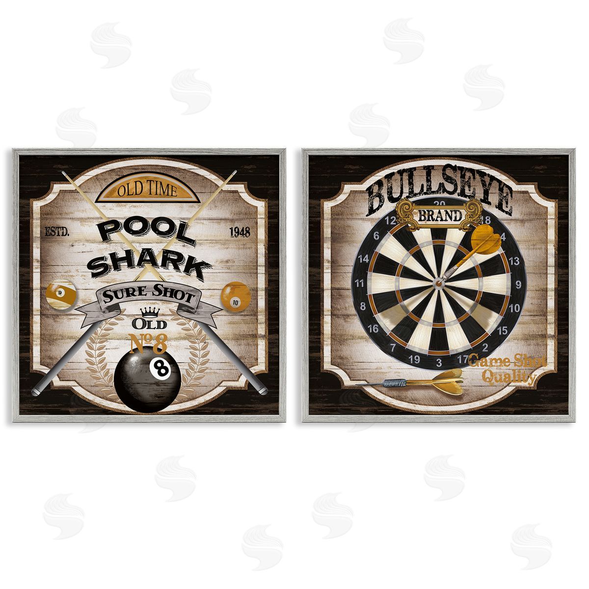Conrad Knutsen Pub Sports Pool & Darts Canvas Wall Art Print