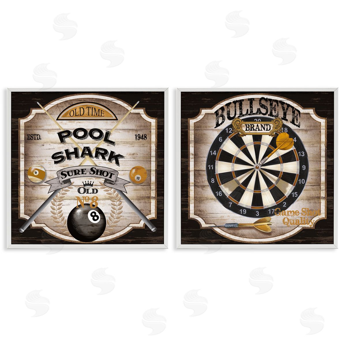 Conrad Knutsen Pub Sports Pool & Darts Canvas Wall Art Print