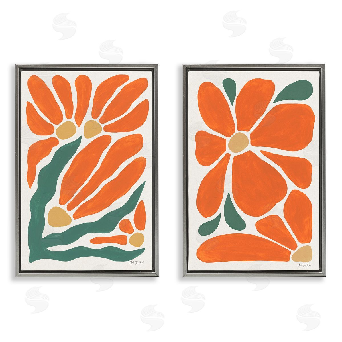 Yvette St. Amant Midcentury Flower Abstracts Canvas Wall Art Print